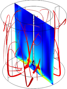 Mixing of Water in a Flat Bottom Mixer