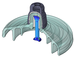 2D axi-symmetric multi-component electrical insulator traction simulation ...